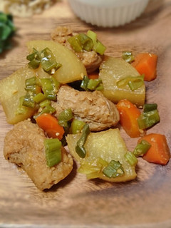 大根と大豆ミートのネギ味噌煮-レシピのメイン写真