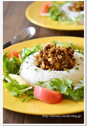 きのこたっぷりドライカレー【作りおき】-レシピのメイン写真