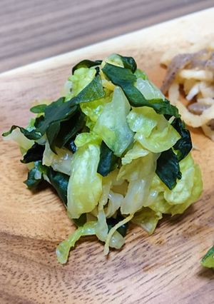 白菜の作り置き５白菜と海藻の柚子胡椒和え-レシピのメイン写真