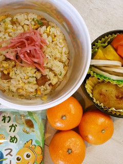 チャーシューチャーハン弁当♪有り合わせ♪-レシピのメイン写真