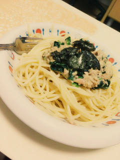 ツナとほうれん草の和風パスタ-レシピのメイン写真