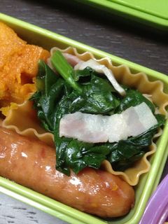 ベーコンとほうれん草の炒めただけ-レシピのメイン写真