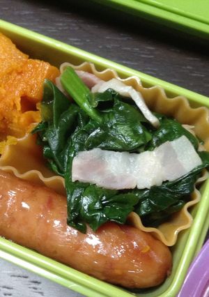 ベーコンとほうれん草の炒めただけ-レシピのメイン写真