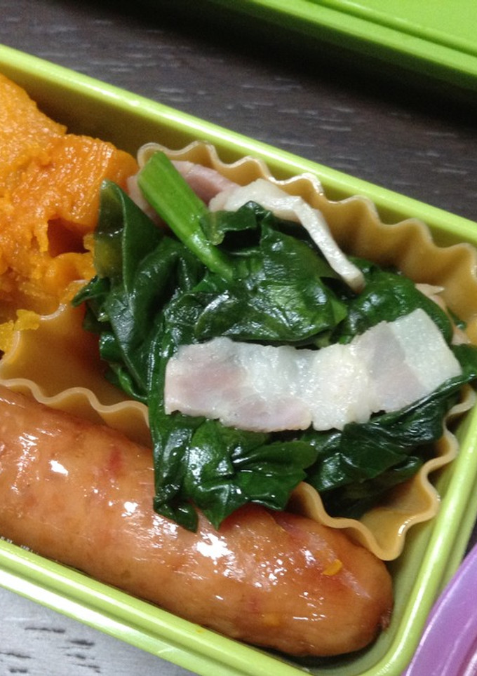 ベーコンとほうれん草の炒めただけ-レシピのメイン写真