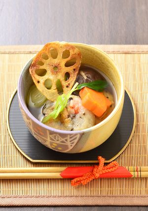 レンコン餅のお雑煮-レシピのメイン写真