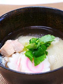 鰹黄金だしで作る簡単お雑煮♪-レシピのメイン写真