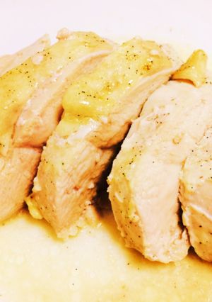 レンジでクリスマスの鶏胸肉厚切りステーキ-レシピのメイン写真