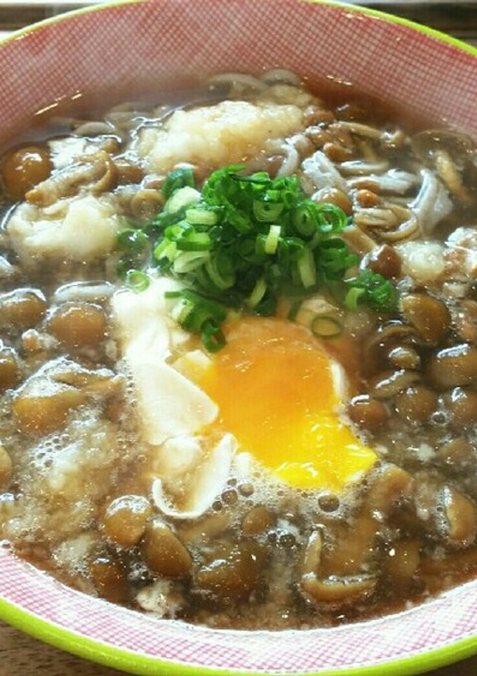 とろりんちょ♡納豆なめこ蕎麦(温)♡-レシピのメイン写真
