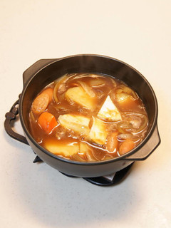 カマンベールチーズとろ~り、一人カレー鍋-レシピのメイン写真
