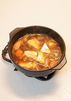 カマンベールチーズとろ～り、一人カレー鍋-レシピのメイン写真