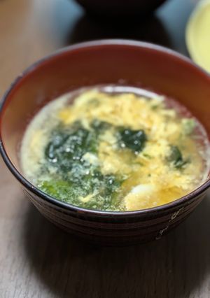 コーンとほうれん草のかき玉汁-レシピのメイン写真