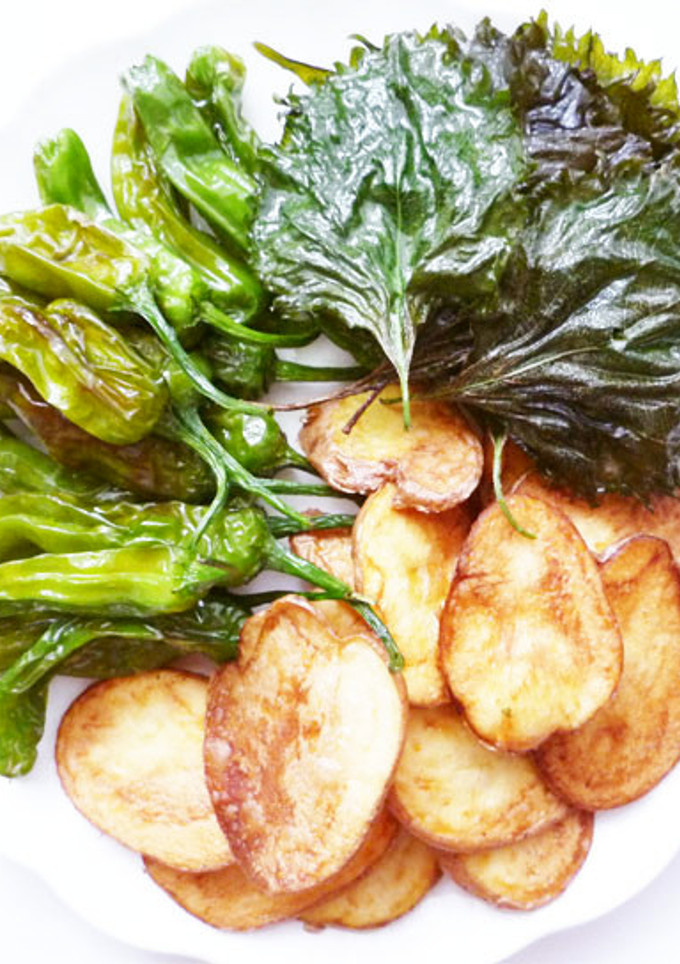 ししとうと大葉とじゃがいもの素揚げ-レシピのメイン写真