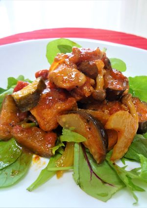 鶏と厚揚げのトマト煮込み-レシピのメイン写真