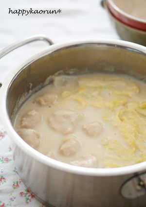 缶詰でごちそう☆帆立つみれの豆乳シチュー-レシピのメイン写真