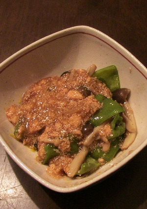 ピーマンとキノコの炒め　たらこあんかけ-レシピのメイン写真