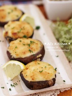 しいたけの味噌マヨチーズ焼き*-レシピのメイン写真