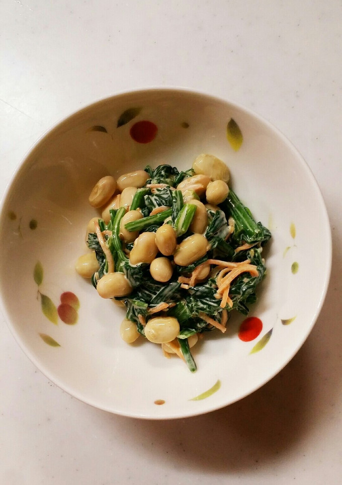 ほうれん草と大豆のゴマヨネーズ和え-レシピのメイン写真