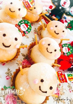 クリスマスに♡HBでふわふわ♪雪だるま-レシピのメイン写真