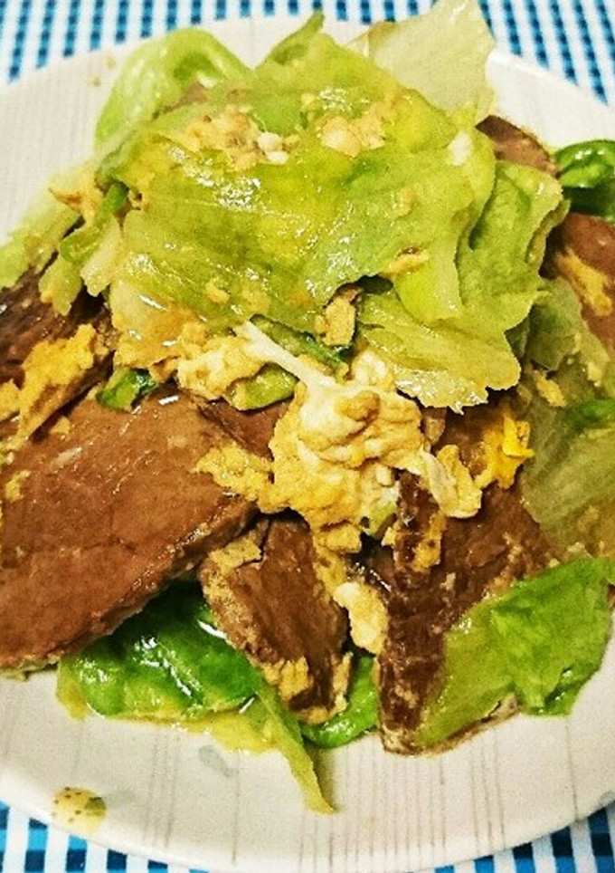 焼豚のレタス卵炒め-レシピのメイン写真
