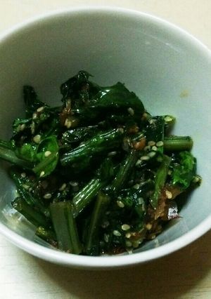 大根、蕪の葉のにんにく醤油炒め-レシピのメイン写真