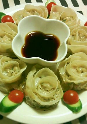 簡単餃子の包み方 バラ餃子(薔薇餃子)　-レシピのメイン写真