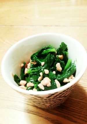 決め手はごま油‼～ほうれん草の納豆あえ～-レシピのメイン写真