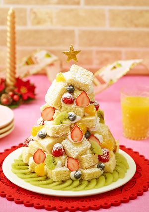 簡単♪華やかクリスマスツリーケーキ-レシピのメイン写真