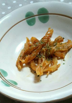 尾道名物　イカ天焼きを裂きイカで-レシピのメイン写真
