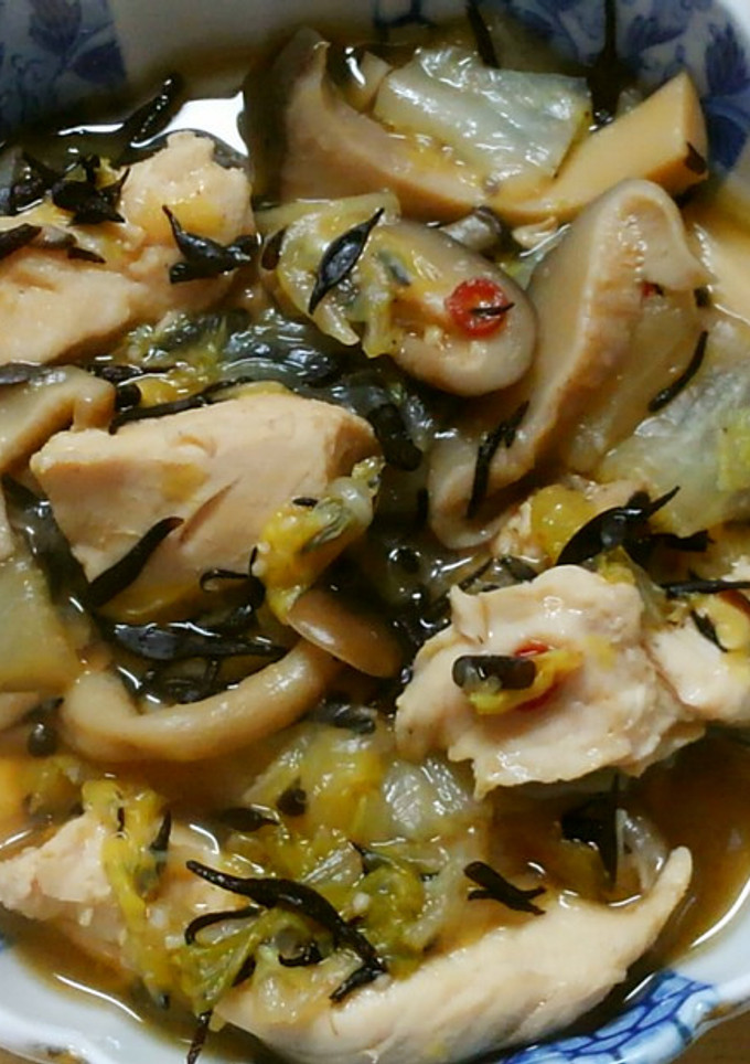 簡単！和食＊ひじきと白菜 鶏ささみの煮物-レシピのメイン写真