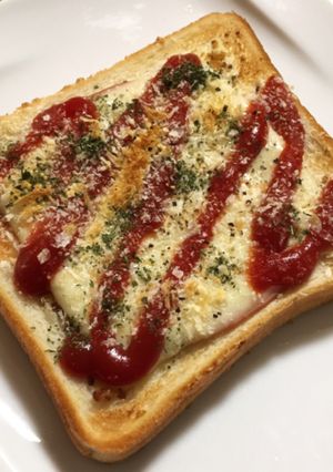 ケチャ粒マス★サク②ハムチーズトースト-レシピのメイン写真