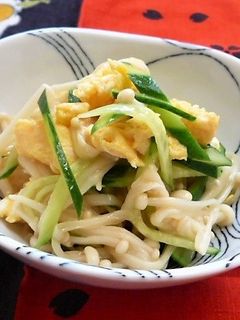 えのきだけときゅうりと卵の和え物-レシピのメイン写真