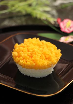 簡単お節！錦たまご　お節に花をどうぞ-レシピのメイン写真