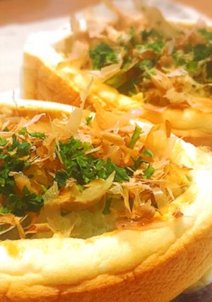 はんぺんで簡単お好み焼き風ポケットサンド-レシピのメイン写真