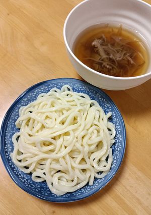 ひやあつ　牛ゴボウうどん-レシピのメイン写真