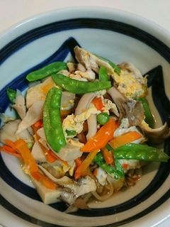 高野豆腐と舞茸の卵とじ-レシピのメイン写真