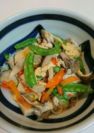 高野豆腐と舞茸の卵とじ-レシピのメイン写真