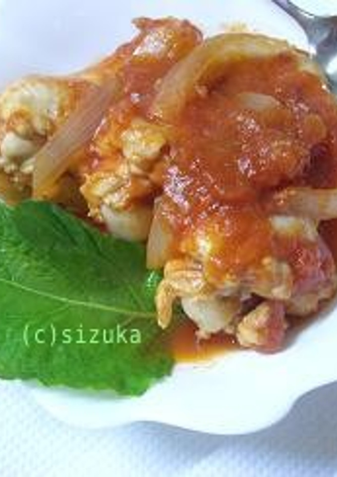 簡単☆鶏手羽のトマト煮込み-レシピのメイン写真