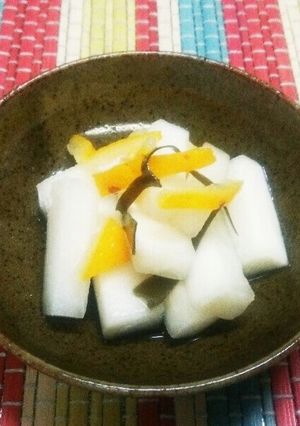 保存袋でゆず大根の甘酢漬け♪-レシピのメイン写真