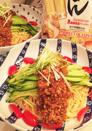あっさりジャージャー麺、野菜もこんもり♪-レシピのメイン写真