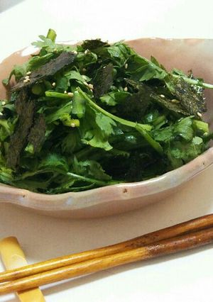 春菊と海苔の胡麻油サラダ-レシピのメイン写真