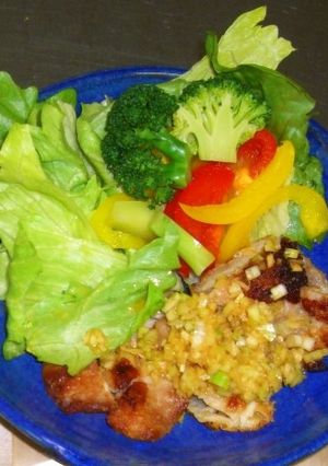 鶏肉のヘルシー米粉焼き★ねぎソースで♪-レシピのメイン写真