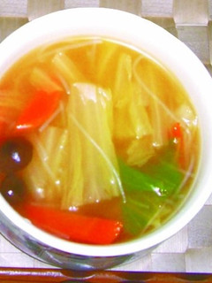 白菜の中華スープ★春雨を入れてヘルシー♪-レシピのメイン写真