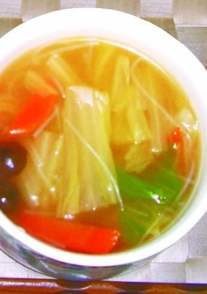 白菜の中華スープ★春雨を入れてヘルシー♪-レシピのメイン写真