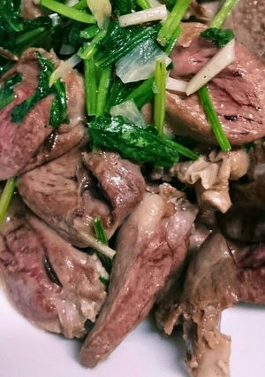 バジルハート!〜鶏ハートの塩炒め〜-レシピのメイン写真