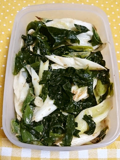 焼き長ネギとわかめの練りごまあえ-レシピのメイン写真
