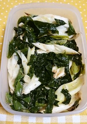 焼き長ネギとわかめの練りごまあえ-レシピのメイン写真