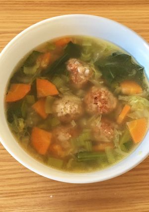 子供も大好き☆レンコン入肉だんごのスープ-レシピのメイン写真