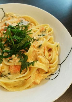 簡単☆鮭のトマトクリームパスタ-レシピのメイン写真