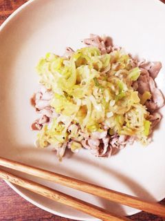 簡単おかず!豚肉のネギ塩だれ!-レシピのメイン写真