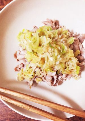 簡単おかず！豚肉のネギ塩だれ！-レシピのメイン写真